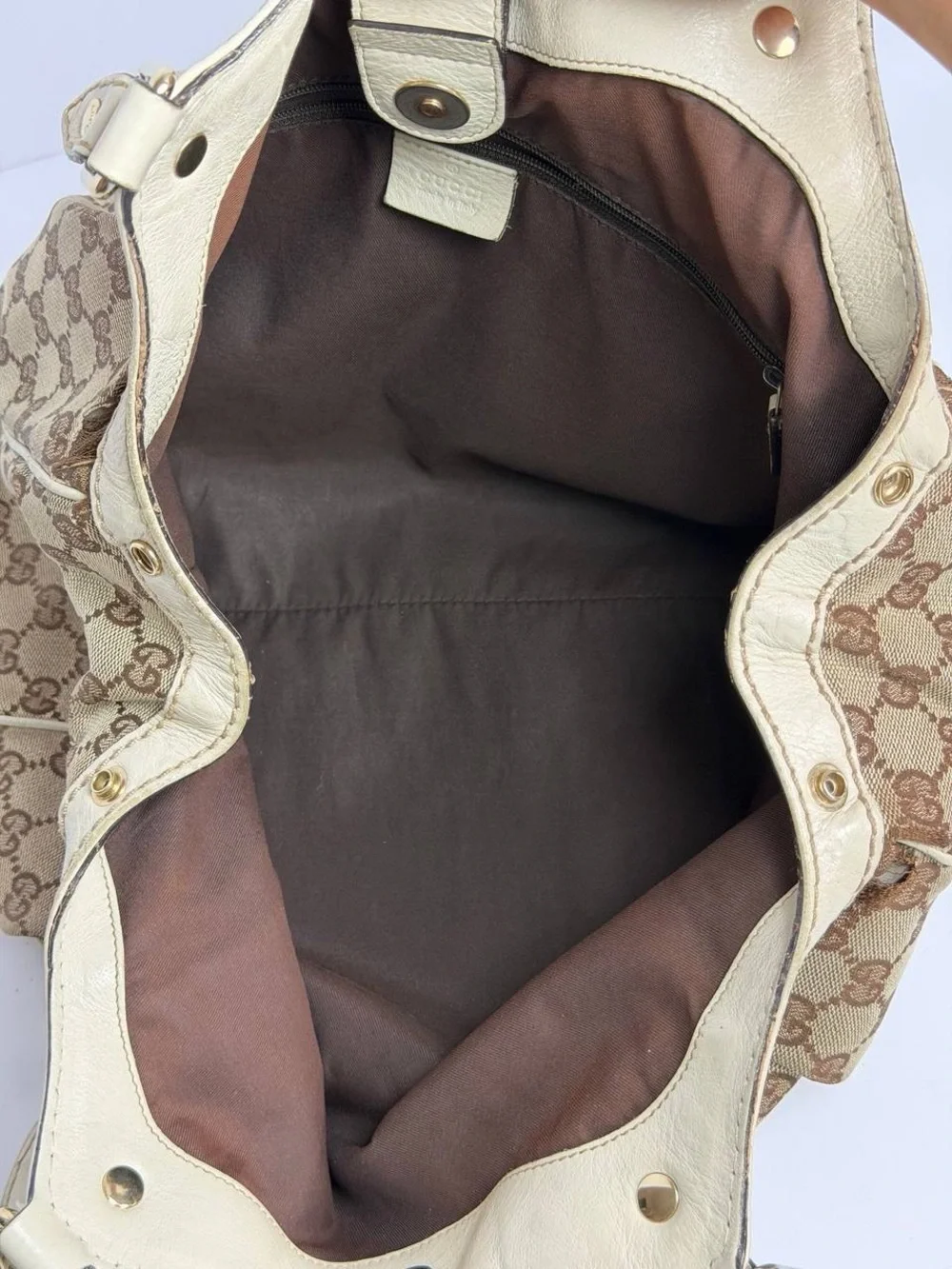 Gucci GG Sukey Monogram Canvas/Leather Tote Bag - Picture 13 of 16